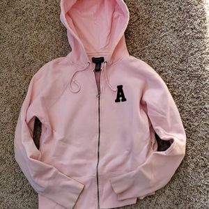 Womens S American Eagle  zip up Hoodie Pink